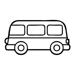 Трафарет-картина для малювання піском А4 "Автобус"