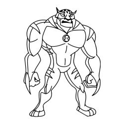 Картина-трафарет для раскрашивания песком А4 "Ben 10"