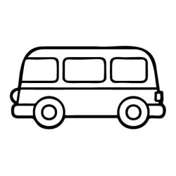 Картина-трафарет для розфарбовування піском "Автобус"
