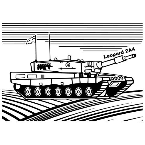 Картина-трафарет для раскрашивания песком А4 "Leopard"