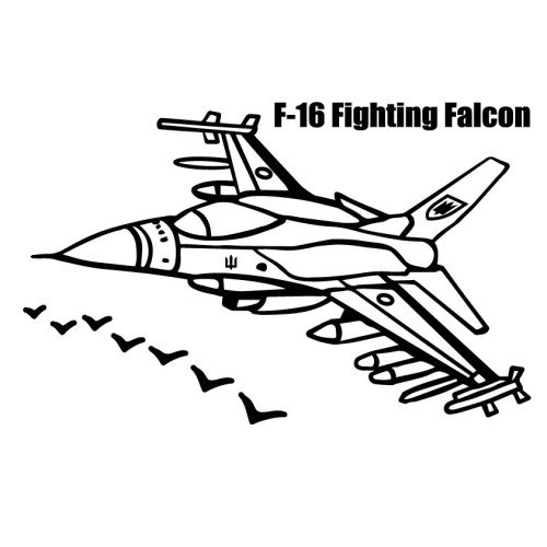 Картина-трафарет для раскрашивания песком А4 "F-16"