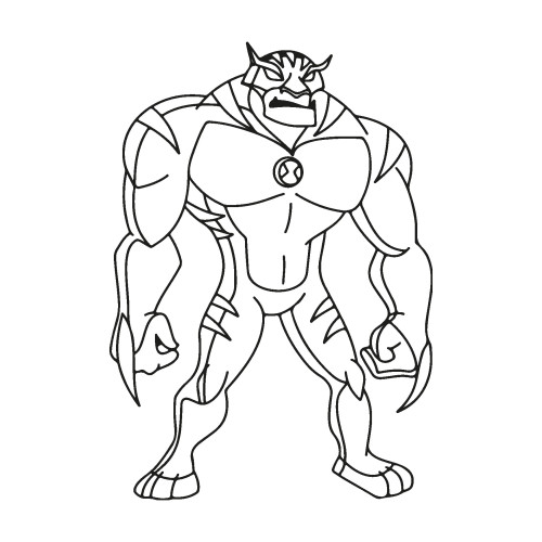 Трафарет магнитный для цветного песка "BEN10 монстр"